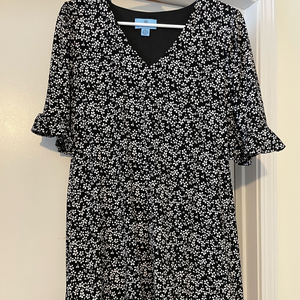 Black and white floral dress by CeCe.